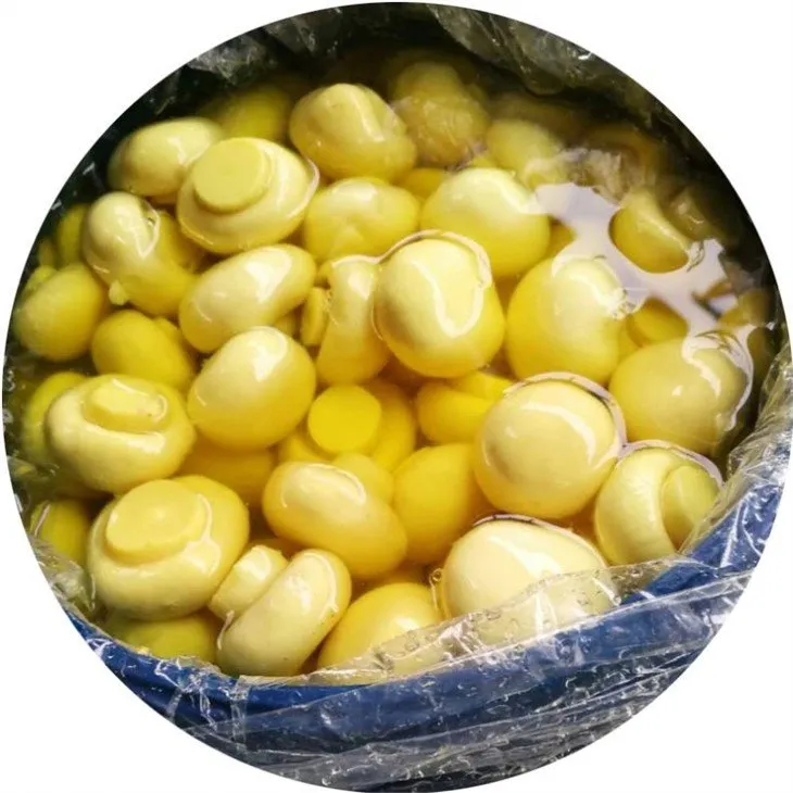 4-6cm whole white mushroom in salty water in drums